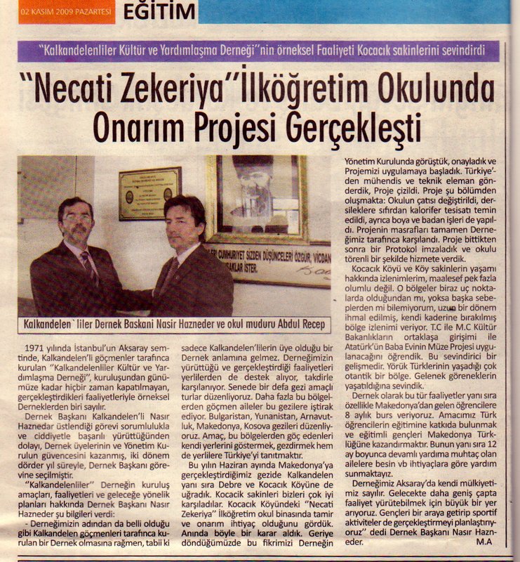 “Necati Zekeriya” İlköğretim Okulunda Onarım Projesi Gerçekleşti